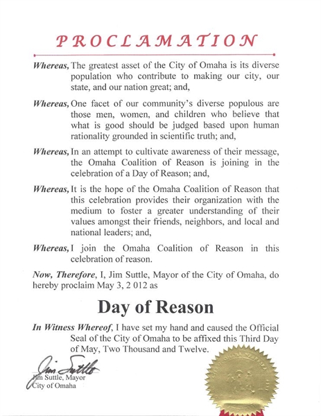 Anybody else impatient for the National Day of Reason (May 3rd this year)?