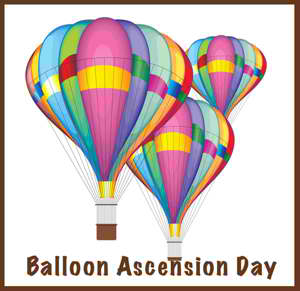 Balloon Ascension Day - Emily goes aloft in a hot-air balloon at Omaha,Nebraska