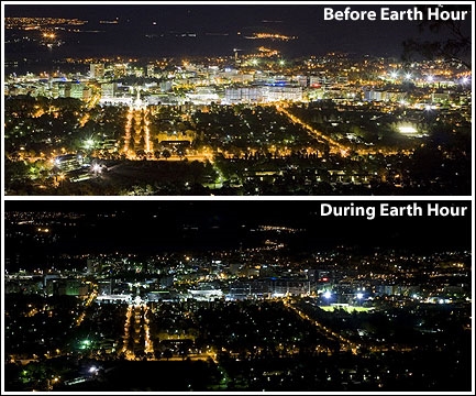 How many people did attend the earth hour 2009?