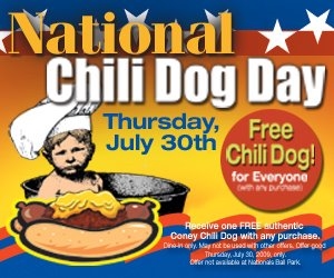 National Chili Dog Day - Kosher Menu, for 3 meals a day. HELP ?