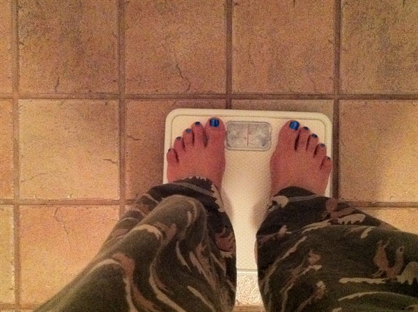Stepping on the scale for National Weigh In Day - Go Fit Girl!