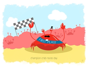 Champion Crab Races Day - Please give me a long list of.?