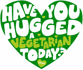 Hug A Vegetarian Day tomorrow!and my birthday :D?