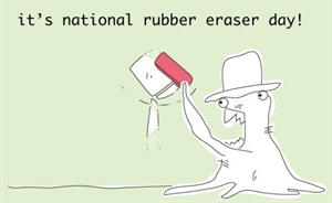 Rubber Eraser Day - Is it possible to (safely) melt erasers to make a new one?