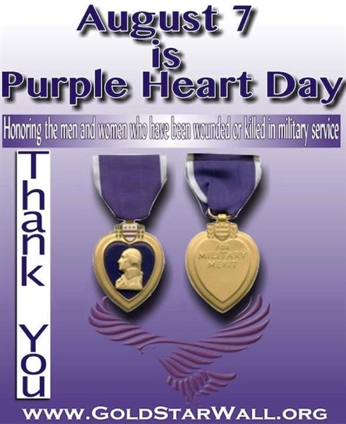 Where was the first Purple Heart Awarded?