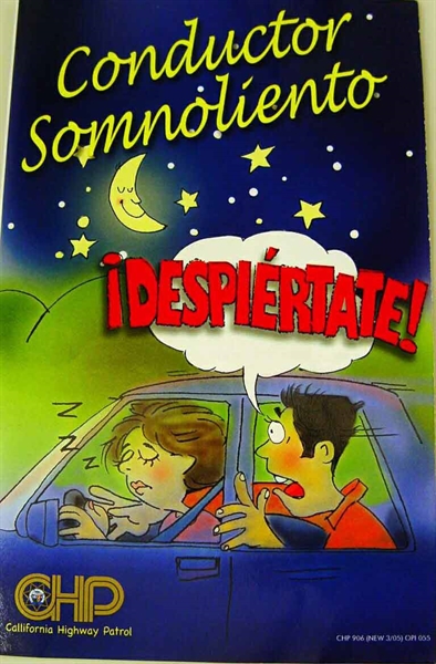 Drowsy Driver Awareness Day - CHP Brochure in Spanish