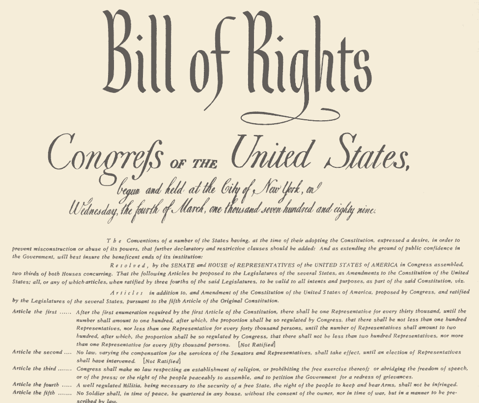 Bill Of Rights Day 2024 - Sunday December 15, 2024