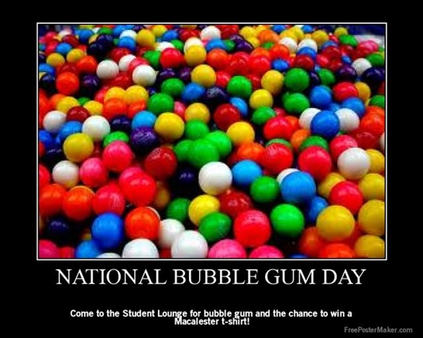 How did you celebrate bubble gum day?