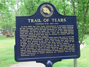 Trail of Tears Commemoration Day - Trail of Tears marker, Hwy 71,