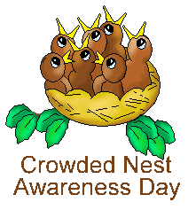 Crowded Nest Awareness Day - Bird Clip Art - Birds in a Crowded ...
