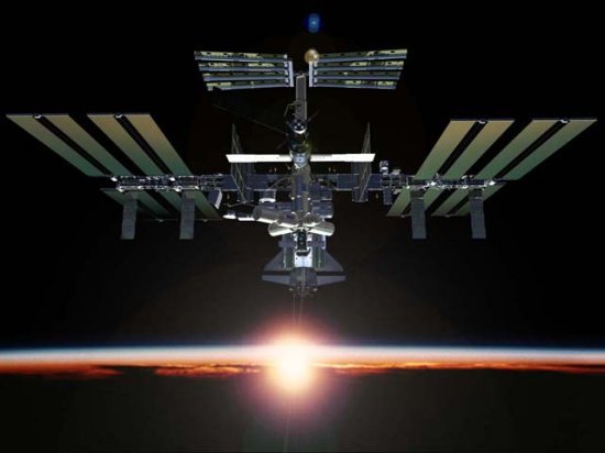 What directional trajectory does the international space station travel over south chicago ? What