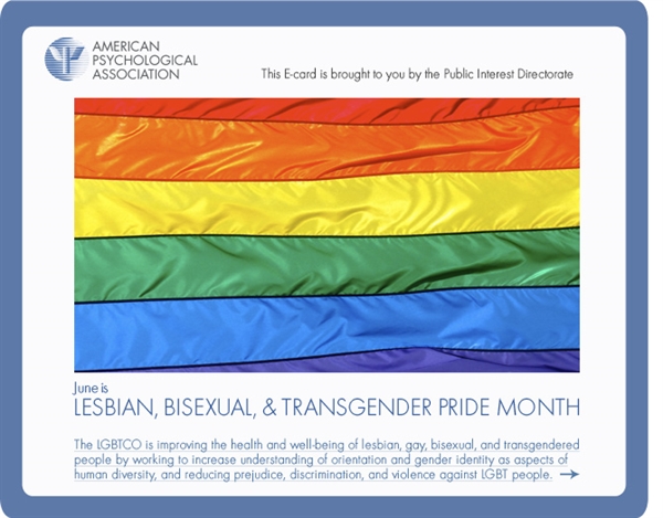 E-card: June is Lesbian, Gay, Bisexual and Transgender Pride Month