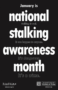 National Stalking Awareness Month - Is it against the law for a non-resident to remove Public Service announcement our apartment Memo