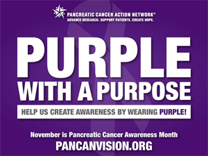 Pancreatic Cancer Awareness Month - November is the month for what cancer awareness?