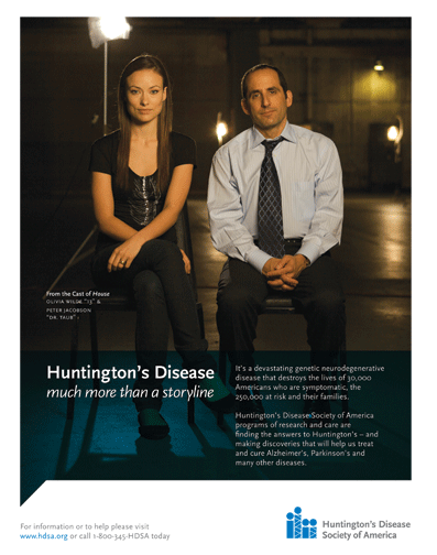 Peter Jacobson & Olivia Wilde in the Huntington's Disease ...