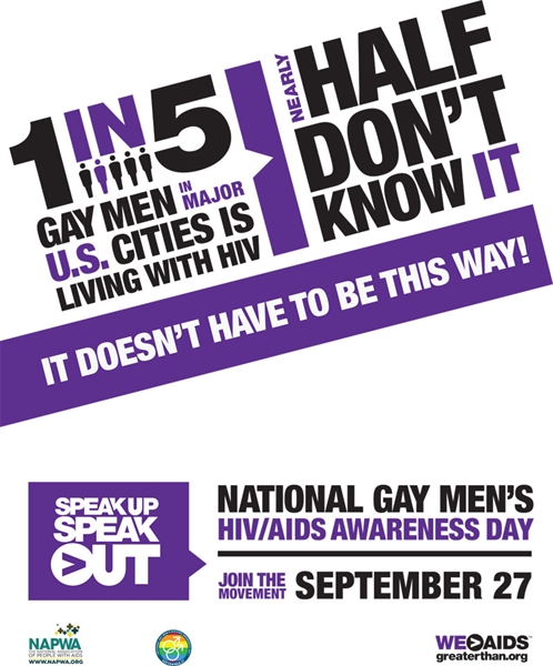Protect Yourself! National Gay Men's HIV / AIDS Awareness Day