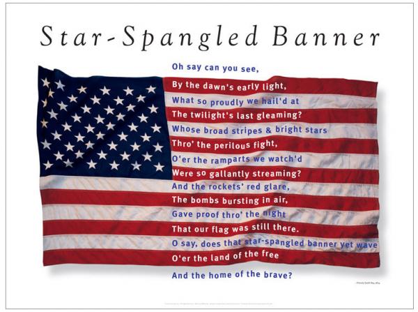 National Anthem Day 2024 Sunday March 3 2024   Star Spangled Banner Poster George Delany 