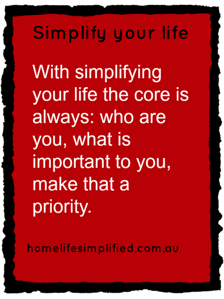 how do i start to simplify my life?